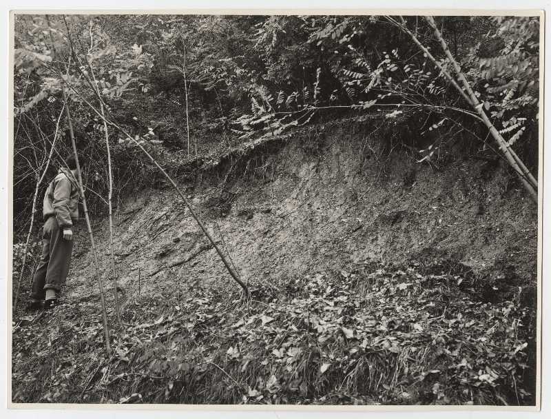 Costruzione del canale aperto, primo tronco. Ispezione ai danni causati dalla frana. Farra d'Isonzo